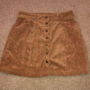 Altar’d State Button-Up Corduroy Skirt
